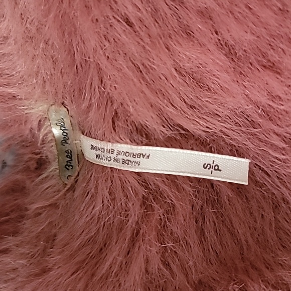 🐰 Free People Fuzzy Open Front Cardigan - Pink - Picture 10 of 15
